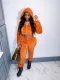 SC Winter Warm Plush Hooded Zipper Two Piece Sets YD-8560
