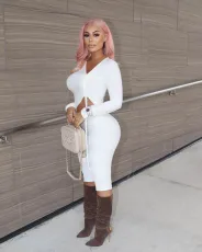 SC Solid Drawstring Long Sleeve Top And Shorts 2 Piece Sets OMY-80082