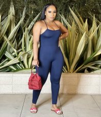 SC Solid Sexy Backless Bandage Sling Jumpsuit HMS-5527