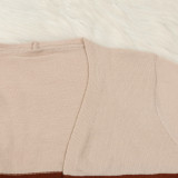 SC Contrast Color Knitted Midi Length Sweater Cardigan FSXF-F334