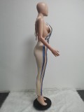 SC Sexy Sequin Deep V Neck Backless Bandage Jumpsuit ME-Q176