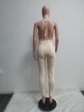 SC Sexy Sequin Deep V Neck Backless Bandage Jumpsuit ME-Q176