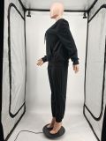 SC Solid Hoodies Pants Two Piece Suits XMF-092