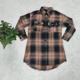 SC Plaid Long Sleeve Loose Shirt Top CY-6586