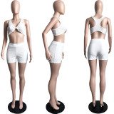 SC Solid Tank Top And Shorts Two Piece Sets MIL-L303