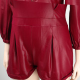 SC Plus Size Sexy Backless Long Sleeve Romper NY-2303