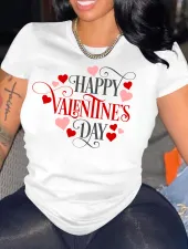 SC Valentine's Day Printed Short Sleeve O Neck T Shirt BDF-T6001