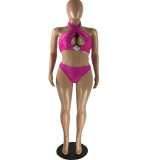 SC Solid Sexy Hollow Out Bikinis 3 Piece Sets NYMF-T01
