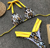 SC Print Halter Neck Bikini Swimsuit Sexy Two Piece Set CSYZ-1950