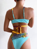 SC Contrast Color Bandage Bikini Two Piece Sets CASF-6124