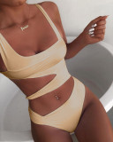 SC Sexy Hollow Out Bikini One-Piece Swimsuit CASF-8971