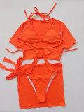 SC Solid Sexy Swimsuits Bikini 4 Piece Sets CASF-6314