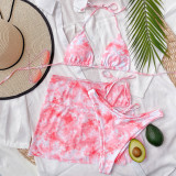 SC Tie-Dye Summer Swimsuit Sexy Beach Bikini Three Piece Set CSYZ-B171