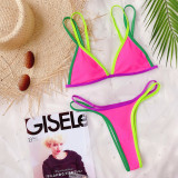 SC Color Block Sexy Triangle Swimsuit Bikini Sets CSYZ-B186W