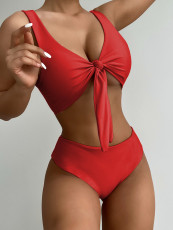 SC Solid Bow-Knot Bikini 2 Piece Sets CASF-8613