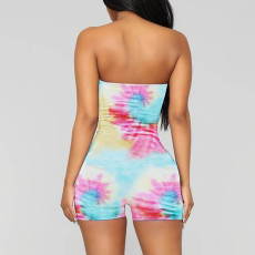 SC Sexy Printed Strapless Romper NY-3014