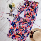 SC Beach Swimsuit Print Bikinis And Skirts Three Piece Set CSYZ-B256W
