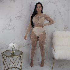 SC Sexy Mesh Perspective Pearls Two Piece Sets (Without Undergarment)NY-8577