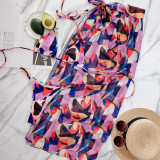 SC Beach Swimsuit Print Bikinis And Skirts Three Piece Set CSYZ-B256W