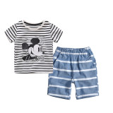 SC Kids Mickey Mouse Striped Summer 2 Piece Sets YKTZ-H08