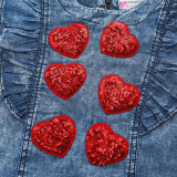 SC Kids Girl Ruffled Heart-shaped Summer Dress YKTZ-1803