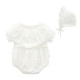 SC Baby Girl Summer White Lace Short Sleeve Romper(With Hat) YKTZ-323