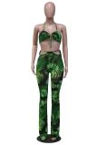SC Sexy Printed Mesh Printed Bra Top And Pants Suits YS-S802