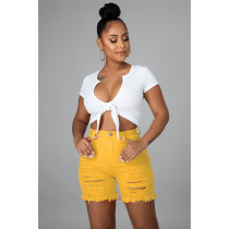 SC Denim Ripped Hole Jeans Shorts GCNF-0120