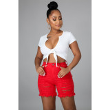 SC Denim Ripped Hole Jeans Shorts GCNF-0120