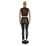 SC Sexy Mesh See Through Two Piece Pants Set GCNF-0107
