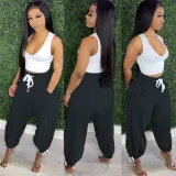 SC Solid High Waist Loose Casual Pants GCNF-0101