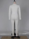 SC Solid Long Sleeve Slim Two Piece Pants Set ZSD-0444