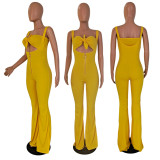 SC Solid Sexy Tube Top+Strap Jumpsuit 2 Piece Sets GCNF-0050