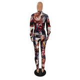 SC Casual Printed Shirt Top And Pants Two Piece Sets GCNF-0065