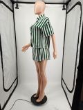 SC Casual Striped Shirt Top And Shorts 2 Piece Sets YIM-245