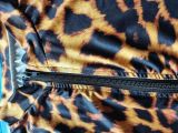 SC Fashion Sexy Double Zipper Short Sleeve Leopard Print Dress GDYF-6990