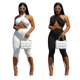 SC Sexy Wrap Chest Step Foot Pants Two Piece Sets NIK-278