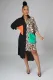 SC Loose Irregular Splice Pocket Shirt Dress GDYF-6954