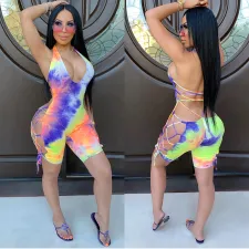 SC Sexy Halter Backless Bandage Romper GCNF-0010