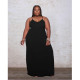 SC Plus Size Solid Color Loose Sexy Sling Long Dress GDYF-6948