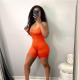 SC Solid Color Simple Sling Slim Rompers GDYF-6655