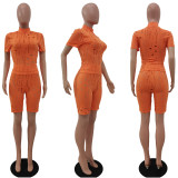 SC Sexy Hole Short Sleeve Two Piece Sets AL-276