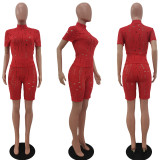 SC Sexy Hole Short Sleeve Two Piece Sets AL-276