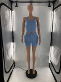 SC Sexy Lace-Up Vest Top And Shorts 2 Piece Sets LP-66331