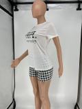 SC Casual Printed T Shirt And Shorts Two Piece Sets XYKF-9306