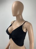 Sexy Solid Knotted Cami Top ML-7469