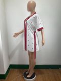 SC Sexy Sling Mini Dress+Cloak Coat Pajamas Sets DAI-8380