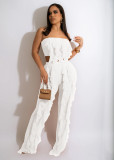 SC Sexy Mesh Ruffled Tube Top And Pants 2 Piece Sets LSD-82027