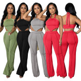 SC Sexy Halter Top And Pants Two Piece Sets TK-6225