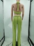 SC Sexy Halter Top And Pants Two Piece Sets TK-6225